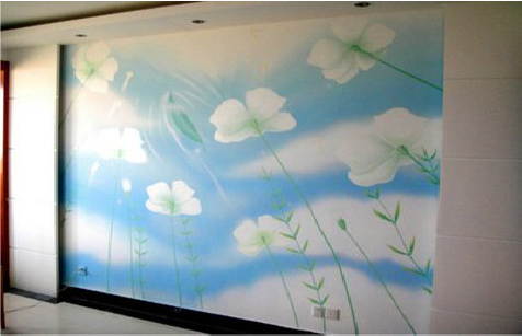 临沧画墙绘怎么画好白云的蓬松感？