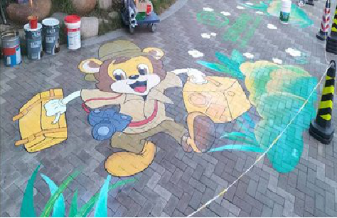 临沧夏季画地面彩绘会遇到的问题