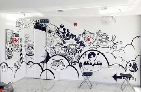 临沧手绘墙并非传统涂鸦。